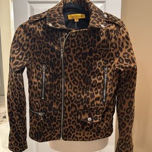 Dance & Marvel Leopard Jacket Size Small